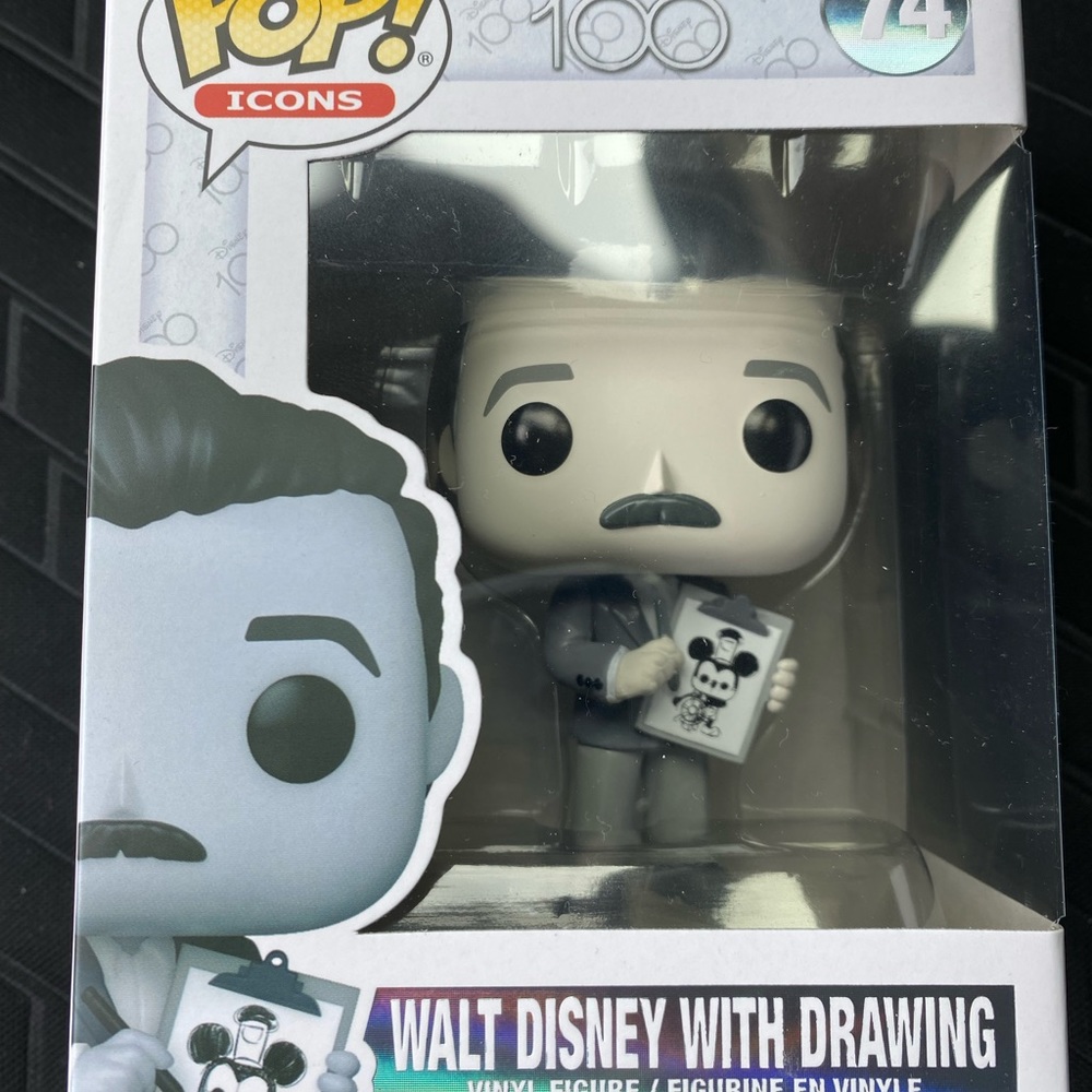 Funko Pop Icons! Disney 100: Walt Disney With Drawing #74 Mickey Mouse IN HAND!